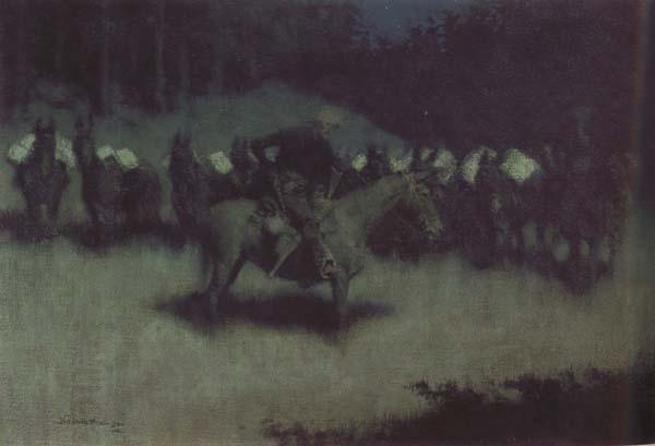 Frederic Remington Scare in a Pack Train (mk43) China oil painting art